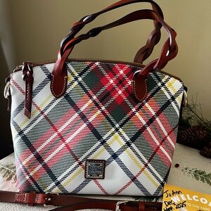 Dooney & Bourke Windsor CelesteTartan Satchel Crossbody Bag